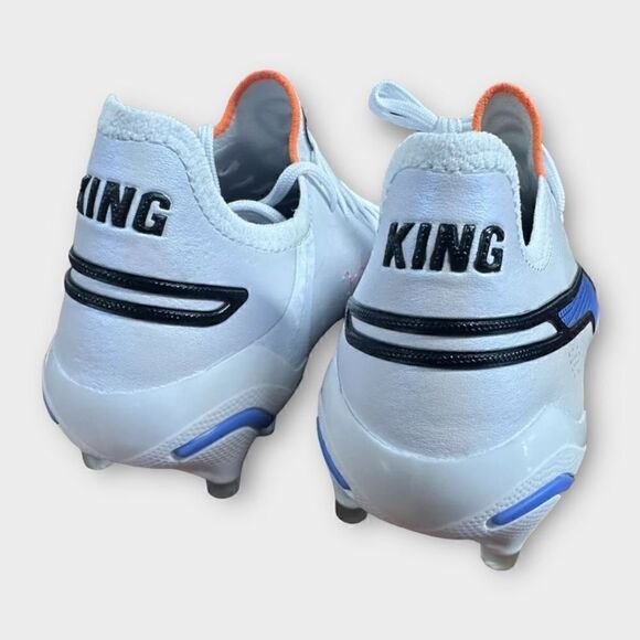 Puma King Ultimate Fg/Ag White Blue Soccer Cleats Womens size 8 107262-01 New - Picture 3 of 10